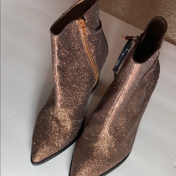 bronze glitter shoes